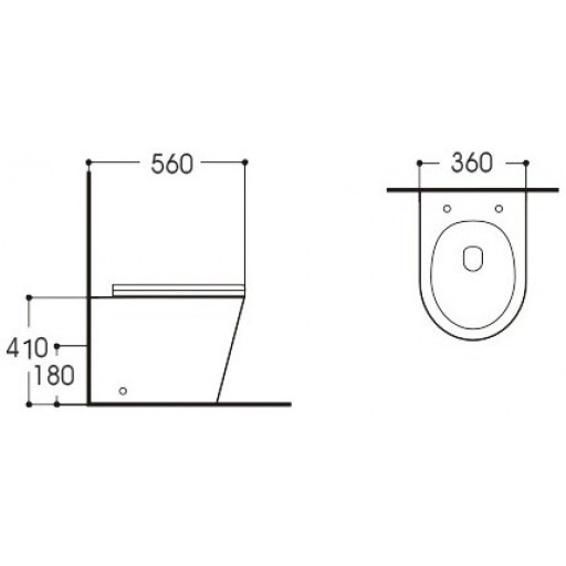 Унитаз напольный приставной безободковый Aquatek ВЕГА AQ1906-00 с сиденьем Soft Close